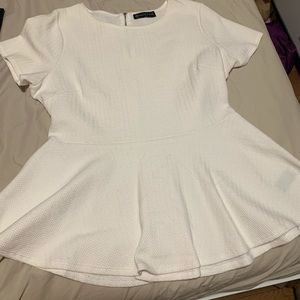 White peplum shirt